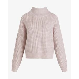Express‎ Light Pink Waffle Knit Mock Neck Sweater - Size XL